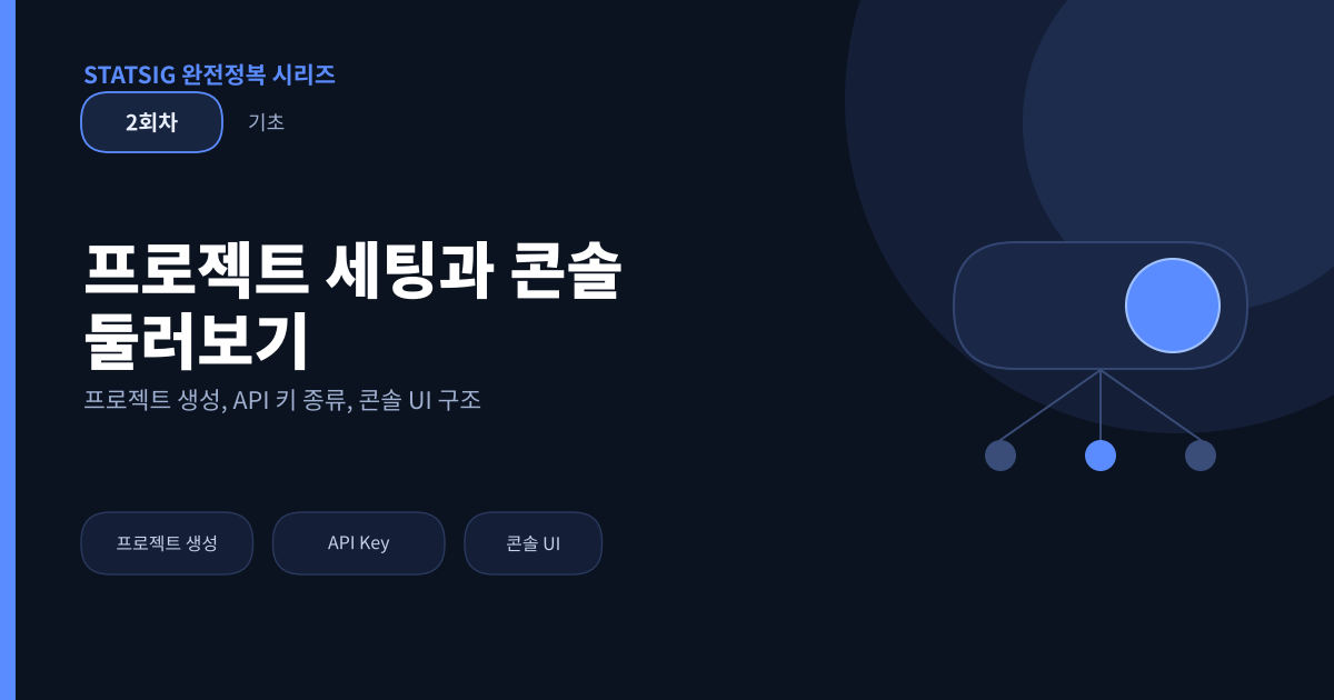 프로젝트 세팅과 콘솔 둘러보기